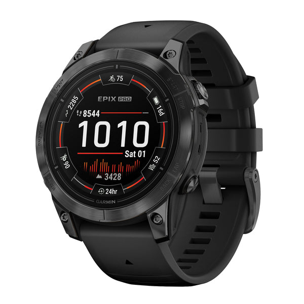 epix(TM) Pro (Gen 2) Standard Edition Smartwatch with 47-mm Case, Slate Gray Bezel with Black Band