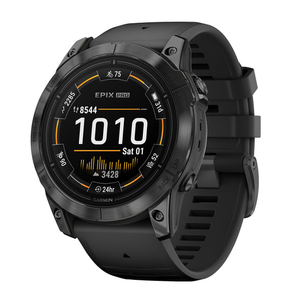 epix(TM) Pro (Gen 2) Standard Edition Smartwatch with 51-mm Case, Slate Gray Bezel with Black Band