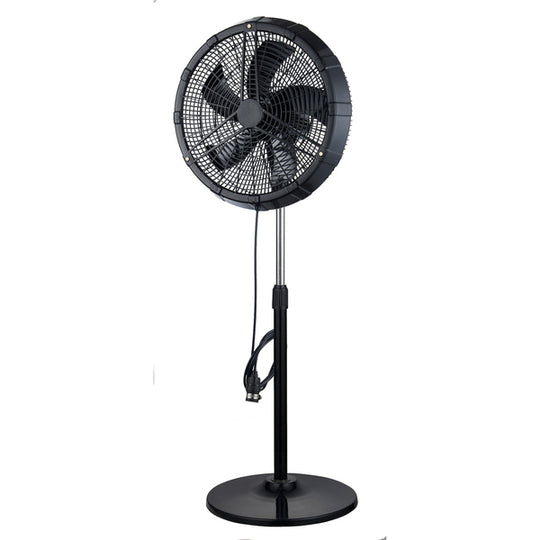 18-In. 3-Speed Oscillating Stand Fan with Misting Ring, Black, F-1888