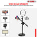 Ring light with wide compatibility for smartphones, cameras, and tripods
