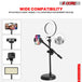 Ring light with wide compatibility for smartphones, cameras, and tripods